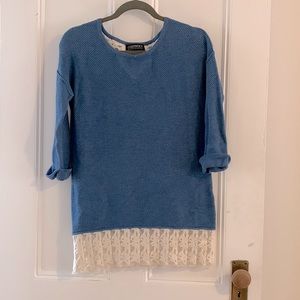 Lord and Taylor sweater with beautiful lace detail.